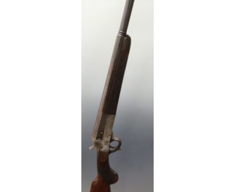 Charles Lancaster .250 centre fire rook rifle converted to a .410 hammer action ejector shotgun with push-forward underlever,