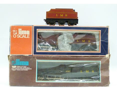 Two Lima 0 gauge LMS 4f steam locomotives in original boxes together with a further tender