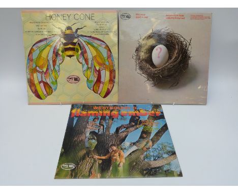 A group of albums including three Hot Wax with factory sample sticker, Booker T and the MG's McLemore Avenue UK cover with US