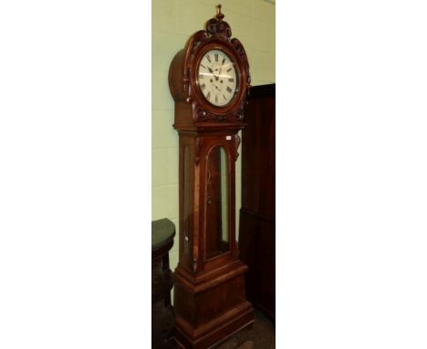 ~ A Scottish mahogany eight day longcase clock, R &amp; A Allan, Cumnock