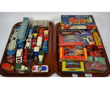 A boxed Schuco 1225 Old Timer, missing windscreen, a boxed Dinky Dino Ferrari, and a MK4 Ford Zodiac, with various others (2 