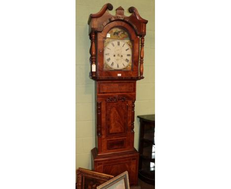 ~ A mahogany eight day longcase clock, R Marshall, Shotley Bridge