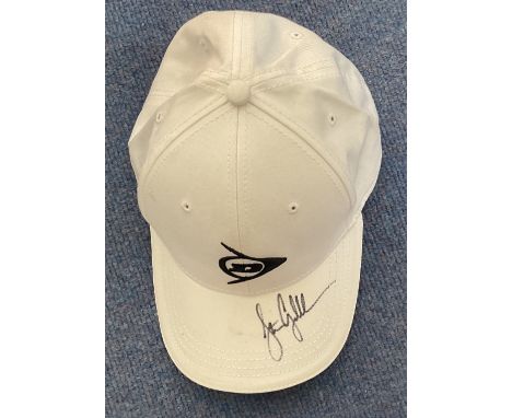 Golf Stephen Gallacher signed Dunlop cap. Good condition. All autographs come with a Certificate of Authenticity. We combine 
