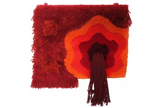 Wandteppich von Dore Biehl (Saarbrücken 1935 - 2008) in Shaggy-Technik