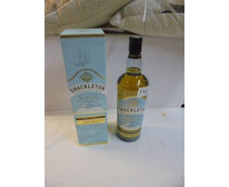 A boxed Shackleton blended malt scotch whisky. 
