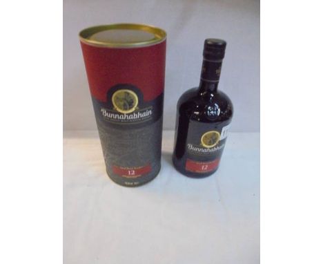 A boxed Bunnabhain 12yr old Islay single malt Scotch whisky. 
