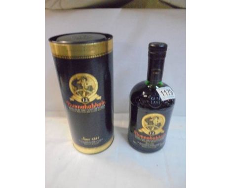 A boxed Bunnahabhain 12 year single malt Scotch whisky. 
