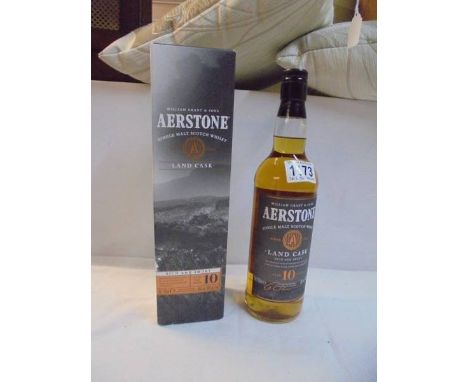 A boxed Aerstone Land Cask10 year single malt Scotch whisky. 