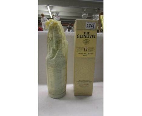 A boxed Glenlivet 12 year single malt Scotch whisky. 