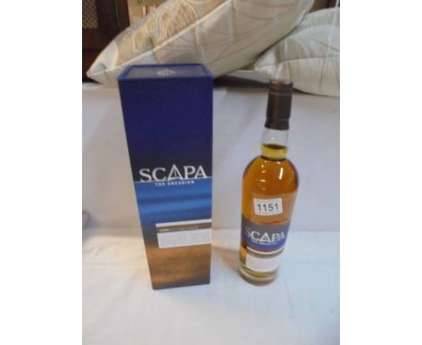 A boxed Scapa The Orcadian single malt Scotch whisky. 