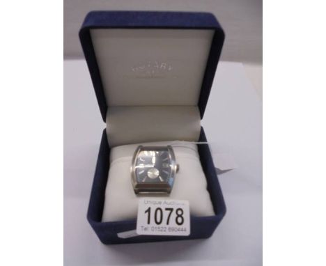 A boxed Rotary gents watch head, (no strap). 