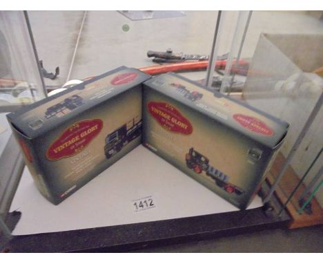 Two boxed Corgi Vintage Glory models. 