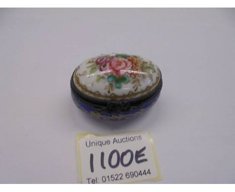 A 19th century porcelain patch box. 