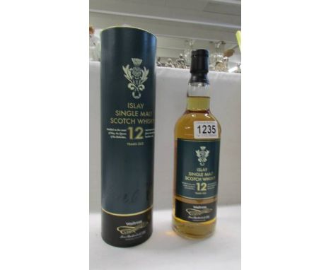 A boxed Waitrose 12 year Islay single malt scotch whisky. 