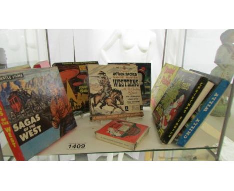 A collection of vintage 8mm films. 