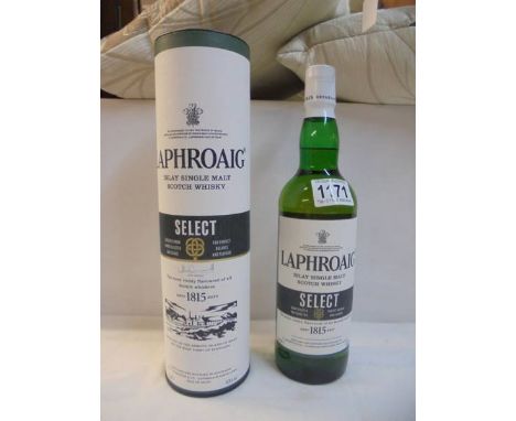 A boxed Laphroaig Select Islay single malt Scotch whisky. 