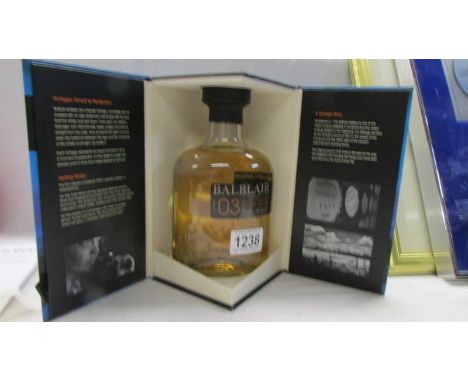 A boxed Balblar Highland single malt scotch whisky. 