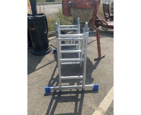 A Metal folding ladder