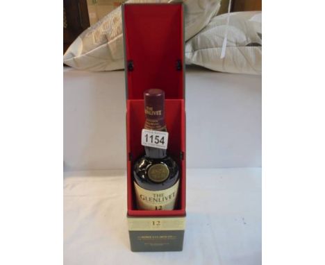 A boxed Glenlivet 12yr single malt Scotch whisky. 