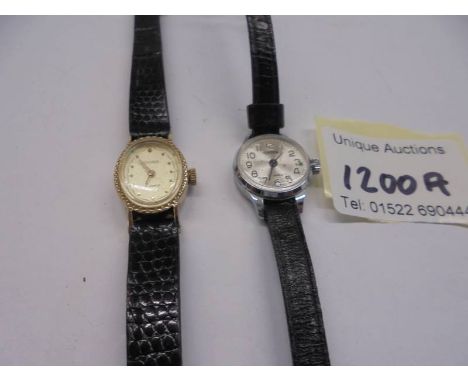 Two vintage ladies wrist watches. 