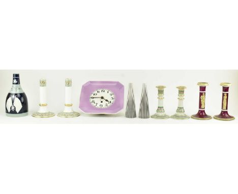 A collection of seven Victorian 19th century &amp; later English fine bone china items. The lot to include a pair of Minton i