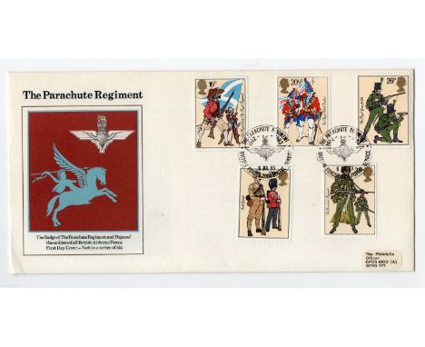 FDC 6th July 1983 British Army. Parachute Regt BF 2000 handstamp on Official cvr Reserve: £12