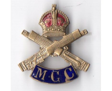 Sweetheart Brooch Machine Gun Corps WW1 1915-22 gilt & enamel Reserve: £20