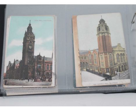 An Album of approximately One Hundred Early XX Century Picture Postcards of Sheffield Interest, to include: Weston Park Gates
