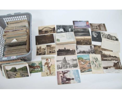 A Box of Mainly Early XX Century Picture Postcards, mainly of British topographical views including Newcastle, Scarborough, L