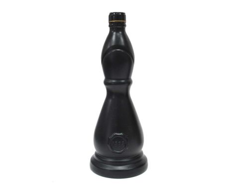 Port - PLM Redfern (Glass makers, Barnsley) "The Black Bishop's Vintage Character Port" Bottle 1993, the chess piece Bishop s