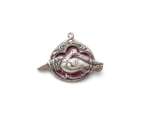 Iona - A Scottish Provincial brooch/ pendant  Alexander Ritchie, marked AR, IONA, the central pendant modelled as a dove in f