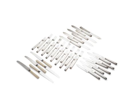 A set of Edwardian fish knives and forks  Hamilton &amp; Inches, Edinburgh 1908, comprising eight fish knives and forks, and 