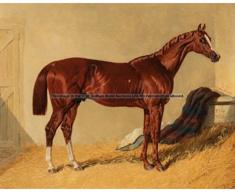 John Frederick Herring, Snr. (British, 1795-1865) THE EARL OF LICHFIELD'S LIGHT CHESTNUT COLT ELIS BY LANGAR OUT OF OLYMPIA,s