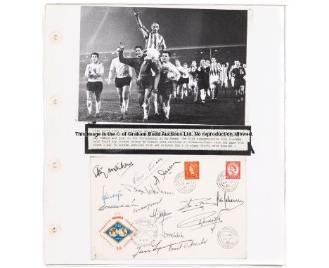 A pair of signed postal covers for the Stanley Matthews Testimonial Match at the Victoria Ground, Stoke-on-Trent, 28th April 