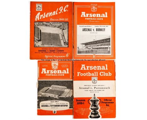 Collection of 135 Arsenal home programmes dating between seasons 1949-50 and 1960-61.&nbsp;