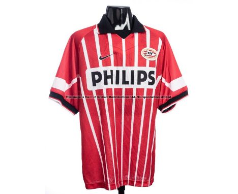 Vampeta red & white striped PSV Eindhoven No.2 jersey from the pre-season Nike Challenge Cup match v Arsenal played at the Ph