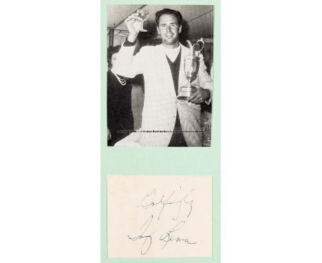 Tony Lema golf 1964 open champion scarce original vintage ink autograph,very scarce original ink signature of Tony Lema inscr