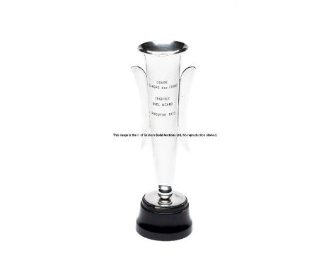 Arsenal 1970 Inter-City Fairs Cup winner's trophy,in the form of a continental silver plated miniature replica of the Noel Be