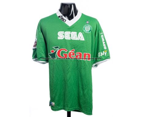 Stephane Pedron green Saint-Etienne No.17 jersey from the pre-season friendly v Arsenal played at the Geoffroy Guichard Stadi