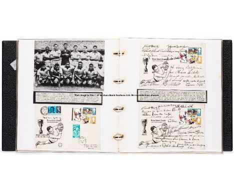 A fine album of 1966 World Cup First Day Covers with representation of all 16 competing teams,comprising: England (16 signatu