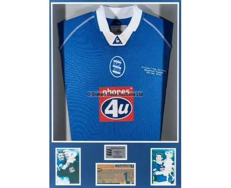 Nicky Butt white England No.21 jersey from the 2002 FIFA World Cup Round of 16 match v Denmark, 15th June 2002, played at the