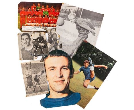 Football autographs 1960s, Signed over magazine and newspaper autographs and featuring players from Manchester United, Arsena