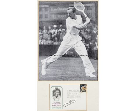 Collection of memorabilia relating to the British tennis champion Fred Perry,including a number of signed presentations each 