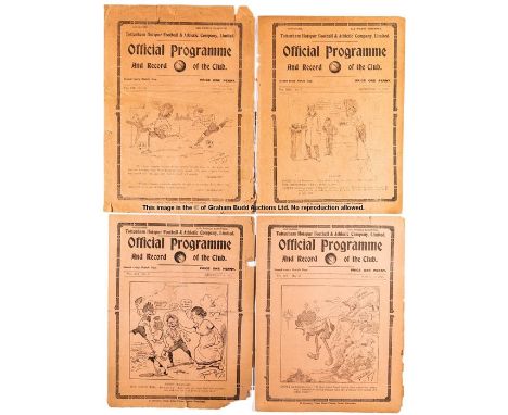 Four Tottenham Hotspur home programmes,1923 Football League v Middlesbrough, and 3 x London Combinations v Arsenal & Chelsea 