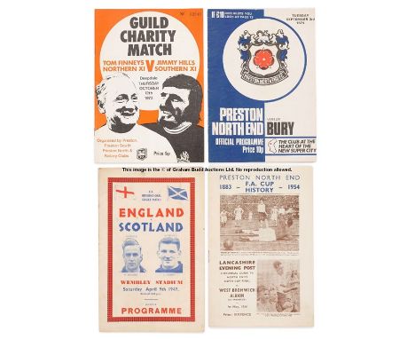 Memorabilia themed to the career of Tom Finney, comprising Finney (Tom). Finney on Football, as told to David R. Jack, with d