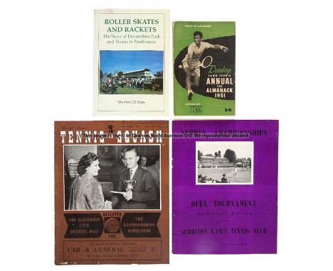 Miscellaneous collection of Lawn Tennis and some other sporting ephemera, including Roller Skates and Rackets, the Story of D