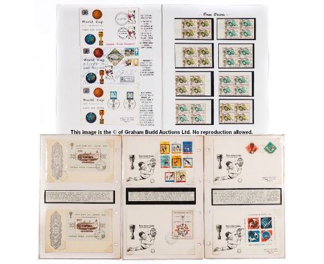 1966 World Cup First Day Covers including from overseas,comprising a 1966 FDC postmarked a second time 21st June 1970 and rea