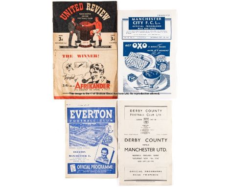 16 Manchester United programmes dating between seasons 1946-47 and 1949-50, homes comprising 5 x 1947-48, 3 x 1948-90 & 4 x 1