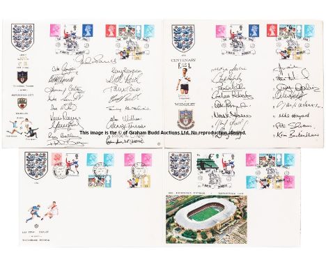 A pair of signed First Day Covers for the 100th F.A. Cup Final Tottenham Hotspur v Manchester City in 1981,one neatly signed 