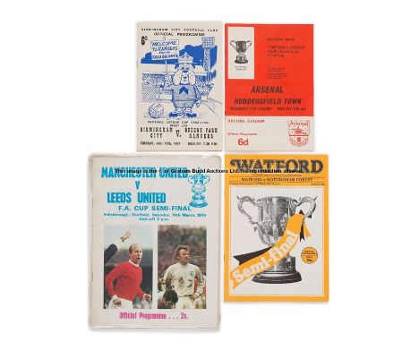 F.A. Cup and League Cup Semi-Final match programmes dating between 1960 and 2000,neither themes are complete runs, 73 x F. A 